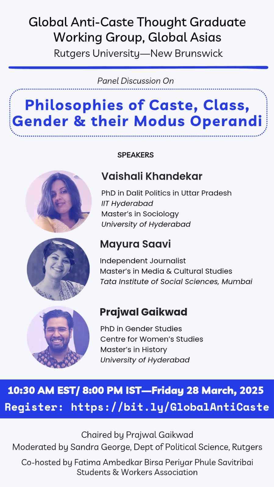 Global Anti-Caste Thought Graduate Working Group - Event Flyer